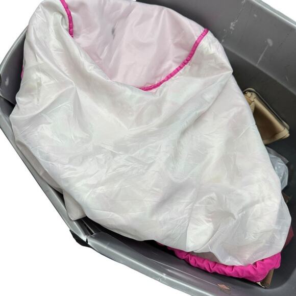 Vera Bradley Pink Paisley Laundry Bag Large Shoulder Bag Duffle Drawstring - Picture 11 of 13